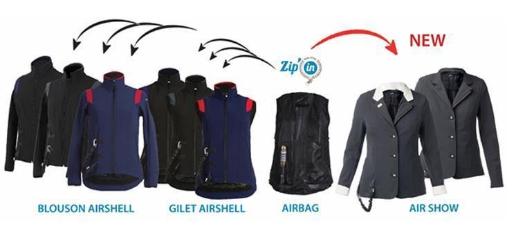 Helite AirShell Zip’In Airbag Grösse XS
