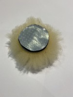 Echtfell-Polster f&uuml;r Mexikanisches Reithalfter natur rund 5 cm mit Klebeklett