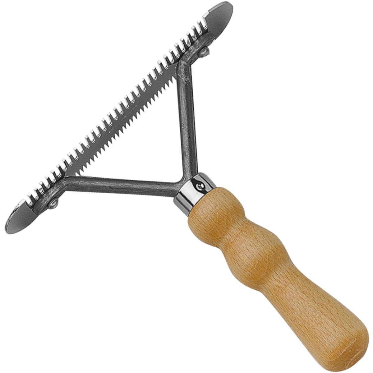 Fell-Kratzer Fellkratzer Fellwechselkamm mit Holzgriff Sonderposten Fell-Kratzer Fellkratzer Fellwechselkamm mit Holzgriff Sonderposten
