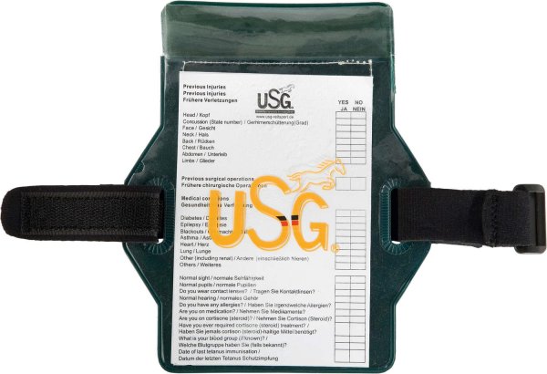 USG Medical card R&uuml;ckseite mit Samtbezug