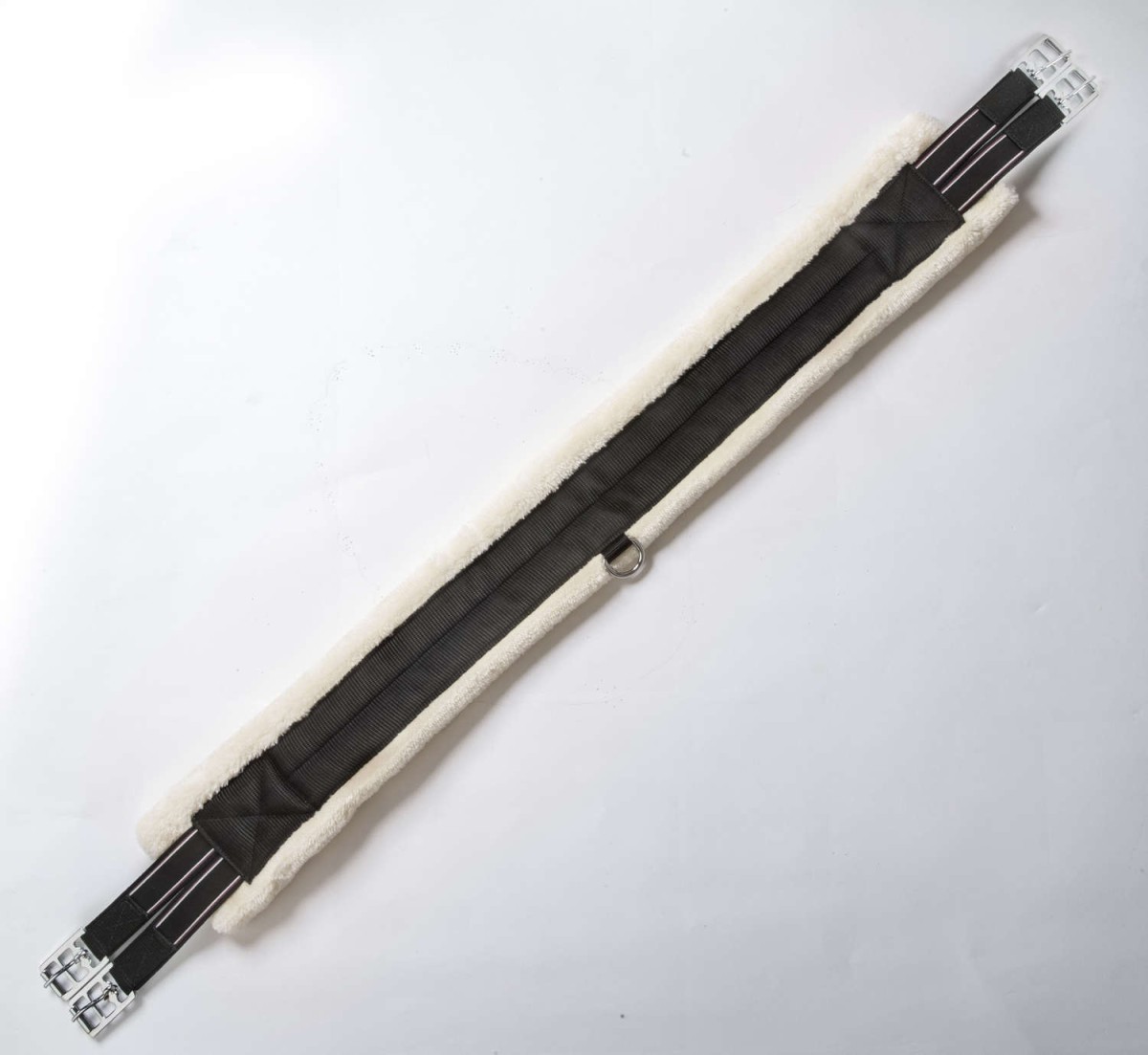 USG Nylon Langgurt mit Kunstfell Polster schwarz/beige 105 cm