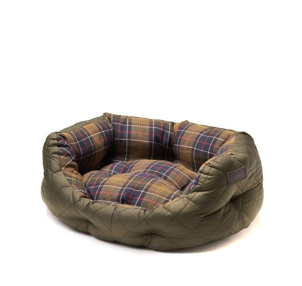Barbour Quilted Dog Bed 18in Olive