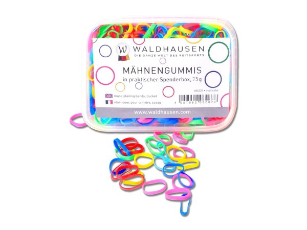 Waldhausen M&auml;hnengummis in Spenderbox, extra breit, multicolor 50g