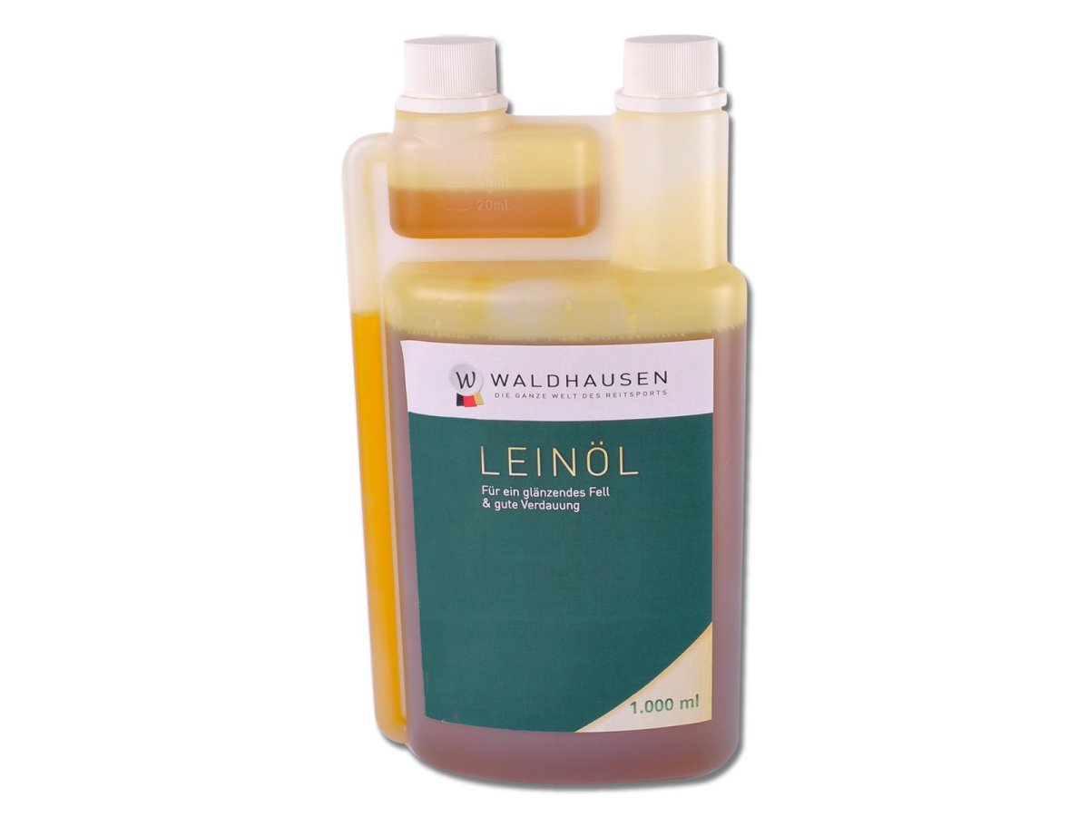 Waldhausen Lein-Öl – Für ein glänzendes Fell und gute Verdauung, 1 l