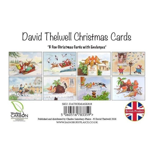 David Thelwell Xmas Karten 8 stck.