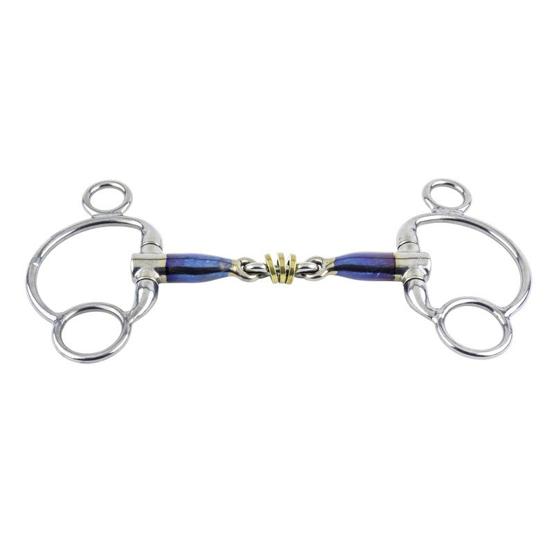 Trust Gebiss Sweet Iron 2,5-Ring Olivenkopftrense doppelt gebrochen mit Kupfer Ringen 16mm 13,5