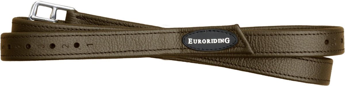Euroriding Steigbügelriemen By Kentaur dunkelbraun 120 cm