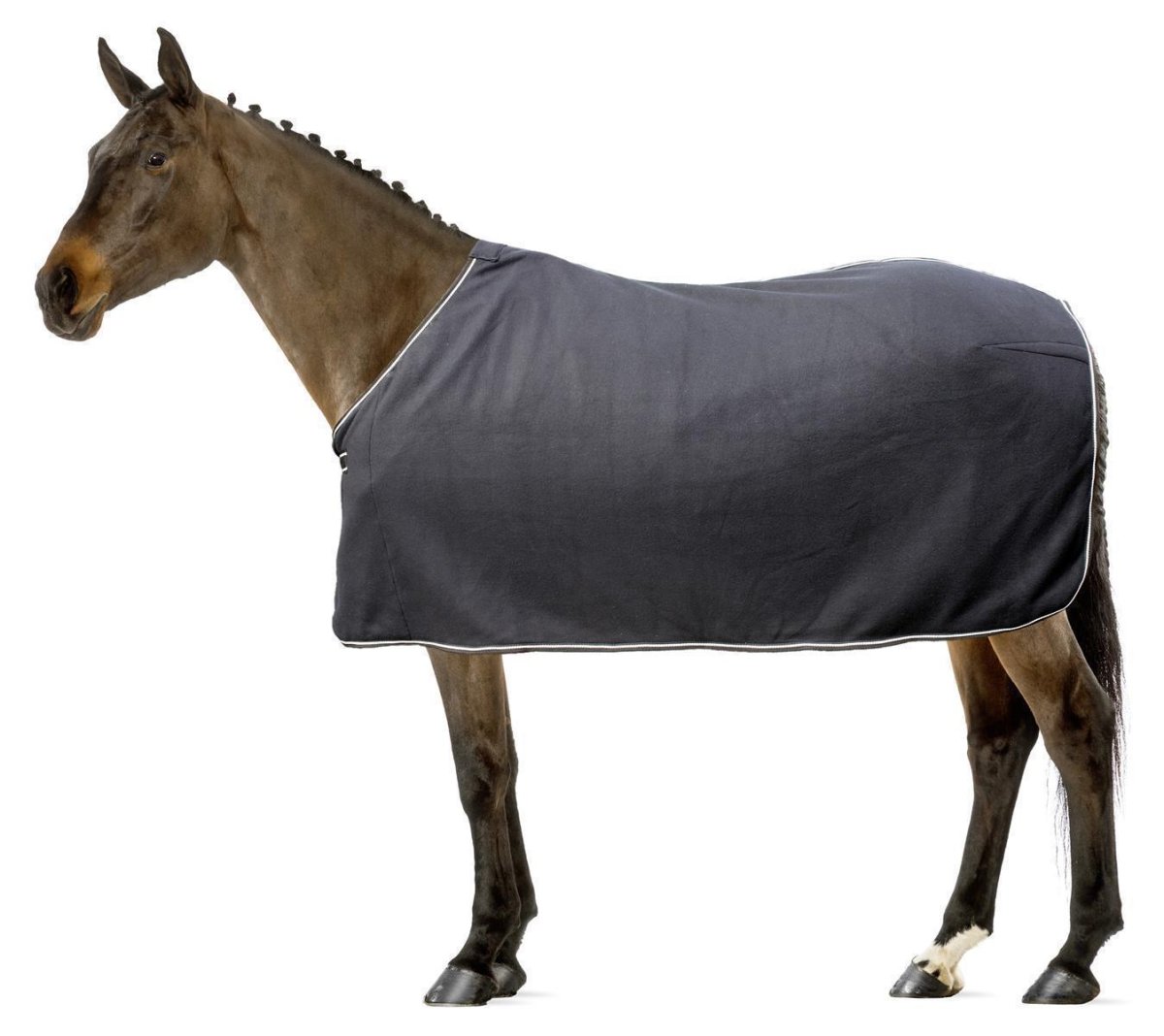 Euroriding Abschwitzdecke Fleece Basic schwarz 125 cm