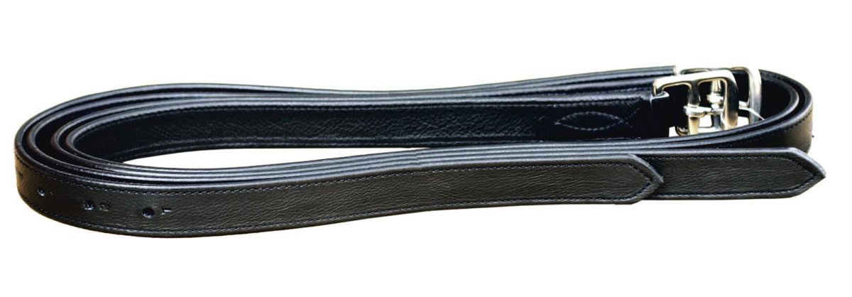 Euroriding Steigbügelriemen Nyloneinlage, British Line schwarz 145 cm