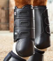 Premier Equine Gel&auml;ndegamaschen Carbon Tech Aircooled Eventing Boots Front schwarz Medium