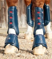 Premier Equine Gel&auml;ndegamaschen Carbon Tech Aircooled Eventing Boots Front navy