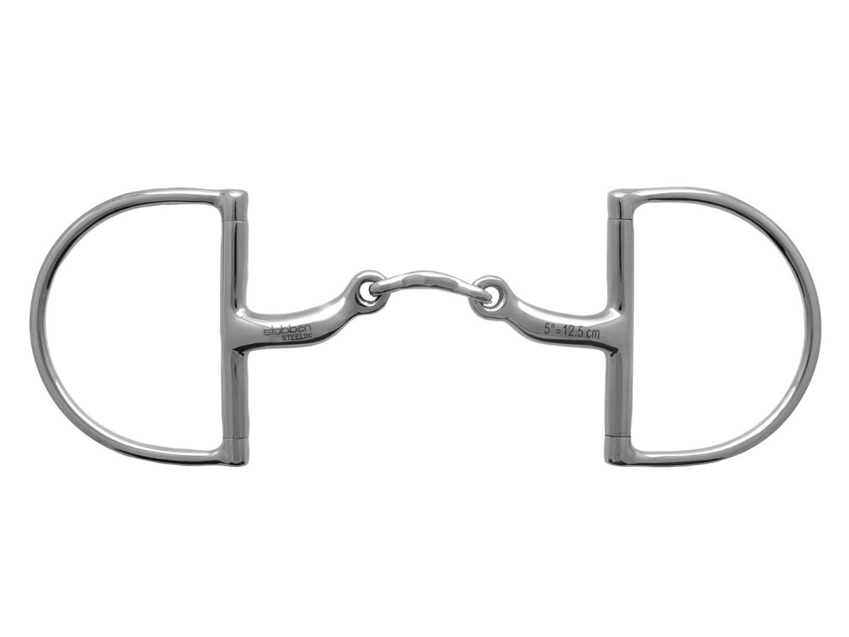 Stübben STEELtec Anatomische D-Ring-Trense 12 mm | 85×60 mm | 14 cm