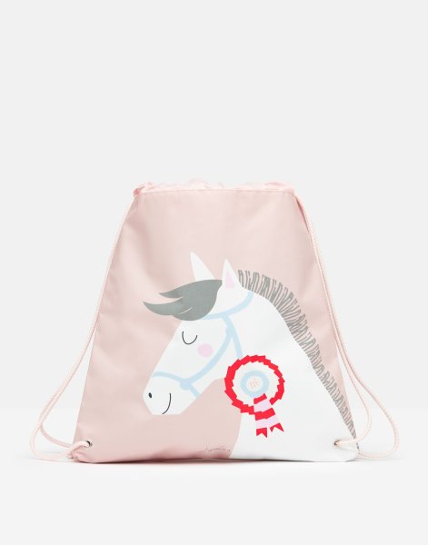 Joules HW 20 M&auml;dchen Tasche Active Drawstring Bag Pink Horse ONE