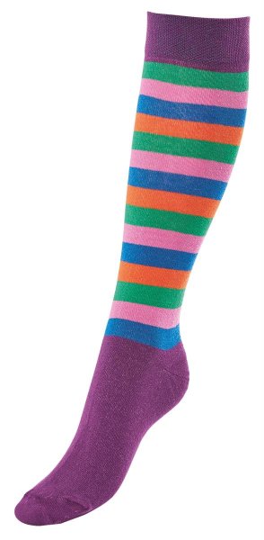Busse Socken STRIPES lila/orange/gr&uuml;n/rosa
