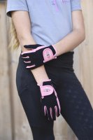 Kerbl riding gloves Lilli for children black/pink