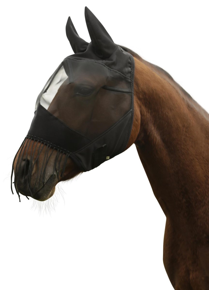 Kerbl Fliegenschutzmaske mit Ohrenschutz & Nüsternkordel Cob