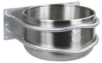 Kerbl feeding trough with drain 18l stainless steel