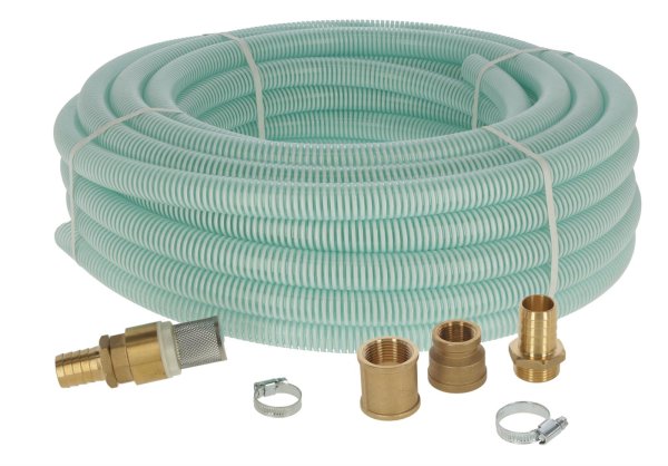 Kerbl suction hose 1&quot; PVC hose with hard PVC spiral 25m roll