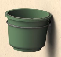 Kerbl bucket holder foldable for wall mounting