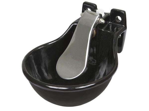 Kerbl drinking bowl with stainless steel tongue black
