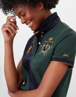 Joules Damen Polo Shirt Beaufort Luxe Embroidered racing green