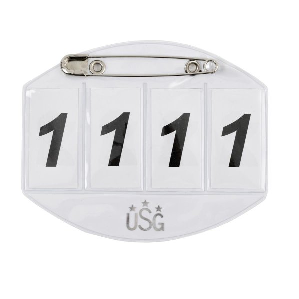 USG Startnummer 4-stellig faltbar gro&szlig;e Sicherheitsnadel zum Anbringen auswechselbare Nummern paarweise VE = 10 Paar