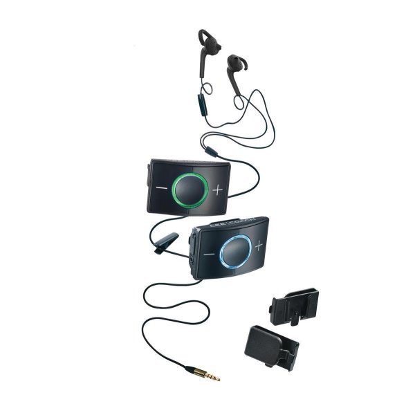 peiker CEE CEECOACH 1 - DUO (2 x CEECOACH&trade; 2 x Clip mount 2 x Stereo headset 2 x USB charging cables 1 x USB twin adapter)