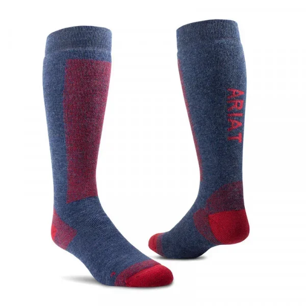 Ariat Ariattek Merino Socks Navy/Red