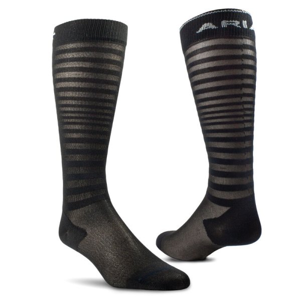 Ariat Ariattek Ultrathin Performance Socks BLK/GRY one size M