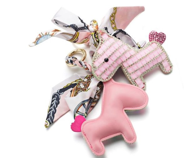 SOMEH Accessoires - Crystal Horse Keychain pink