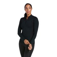 Ariat Damen Ascent 1/4 Zip Longsleeve Bslyr Black