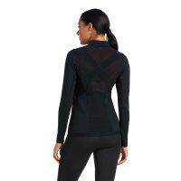 Ariat Damen Ascent 1/4 Zip Longsleeve Bslyr Black