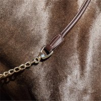 Kentucky Horsewear Leather chain lead brown 270 cm