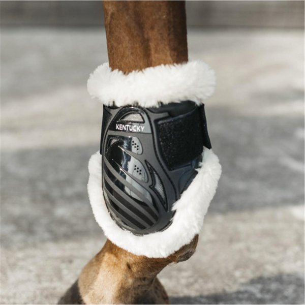 Kentucky Horsewear Vegan Sheepskin young horse fetlock boots black M
