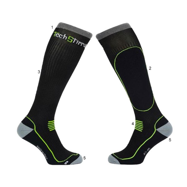 Tech Stirrup Socks Technical-One Pair Black/Green L