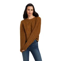 Ariat Womens Winter Quarter Sweater Chestnut