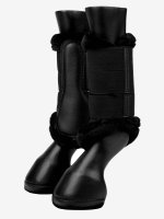 LeMieux Fleece Edge Mesh Brushing Boots Black/Black
