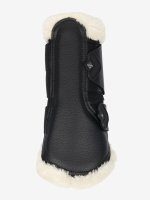 LeMieux Fleece Edge Mesh Brushing Boots Black/Natural