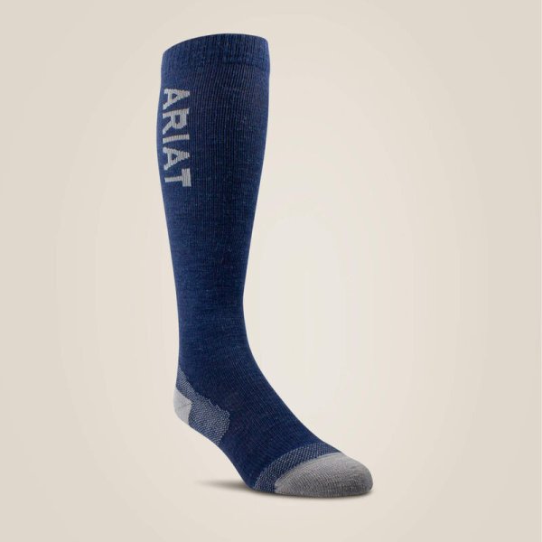 Ariat Ariattek Thaw Merino Socks Navy/H Grey