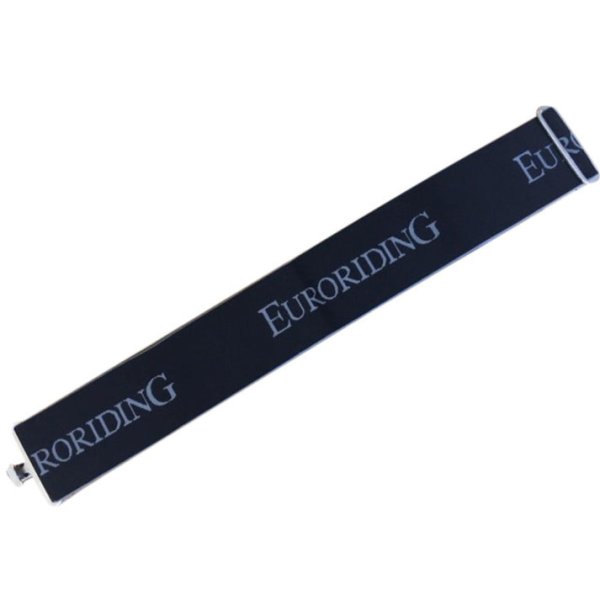 Euroriding Deckengurt elastisch mit Euroriding Schriftzug Schwarz