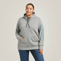 Ariat Mid Layers WMS REBAR GRAPHIC HOODIE HEATHER GREY